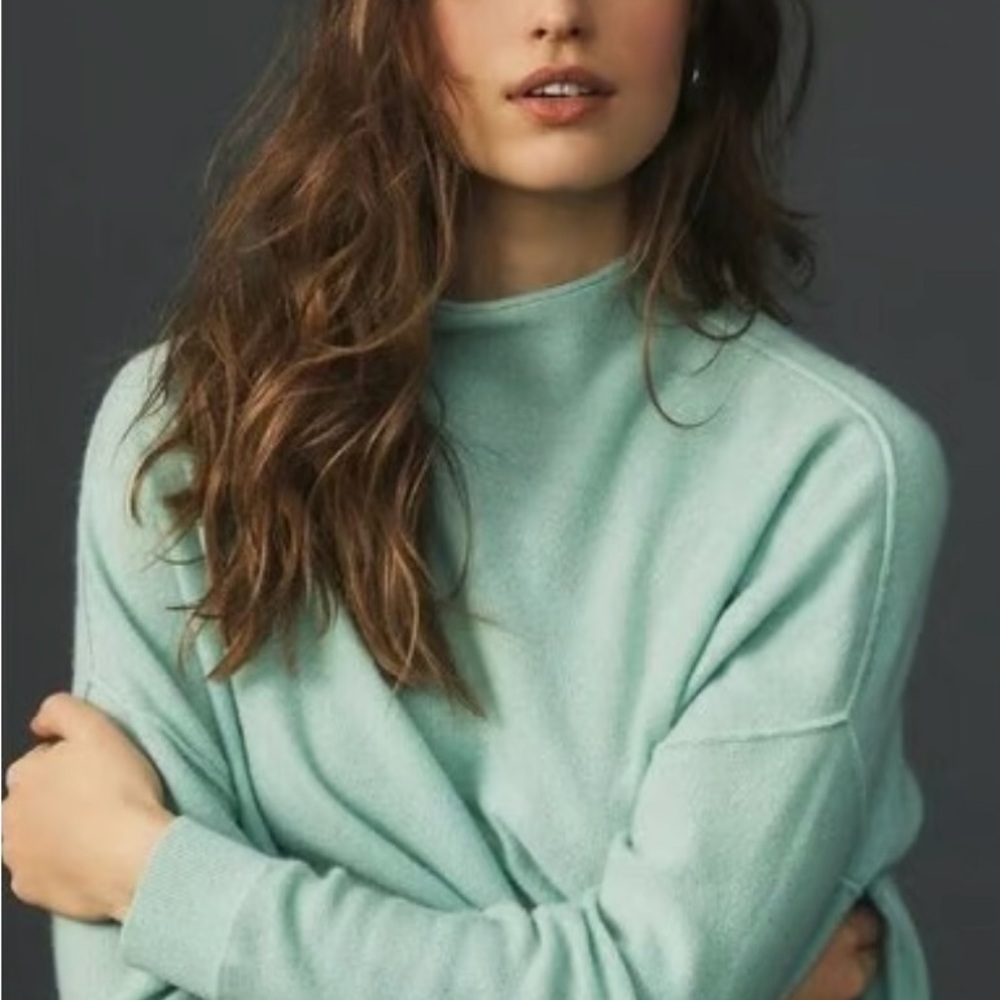 Pilcro cashmere Turtleneck Sweater -mint green